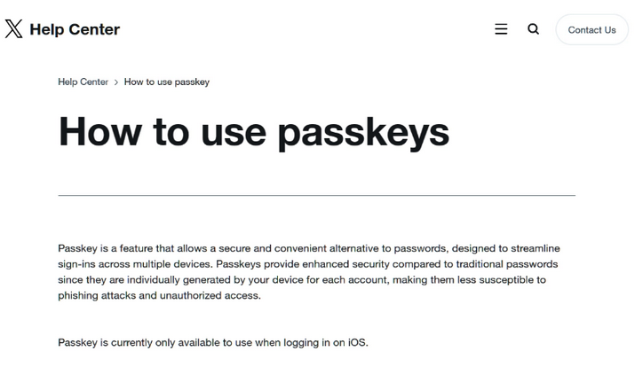隆安苹果维修店铺分享iOS用户如何通过通行密钥(Passkey)登录 