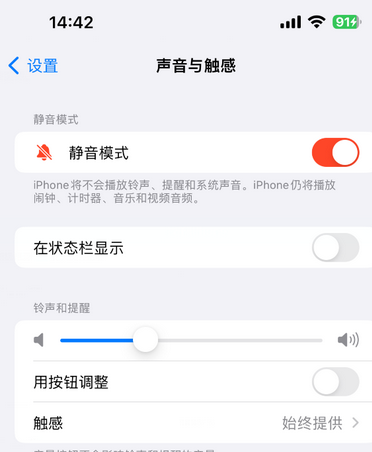 隆安苹果15Pro维修网点分享iPhone15Pro系列机型中隐藏静音图标 